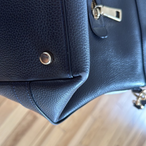 Coach Navy Leather Tote Bag - Picture 13 of 15